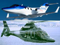 Servicio de helicòpteros, Aviones de negocios  